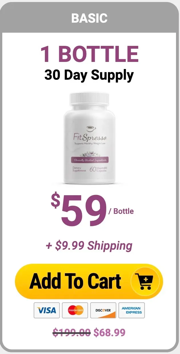 FitSpresso 1 Bottle · 30 Day Supply - $59 per bottle